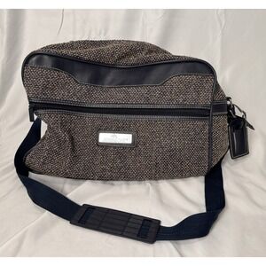 Jordache Vintage Tweed Carry On Adj Shoulder Strap Luggage Tag Overnight Tote